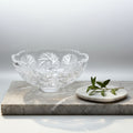Vintage Bohemian, Czech. Hand-Cut Crystal Bowl with Starburst Pattern, 26 cm