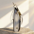 Vintage FM Konstglas Tall Glass Penguin Figurine | Scandinavian Art Glass