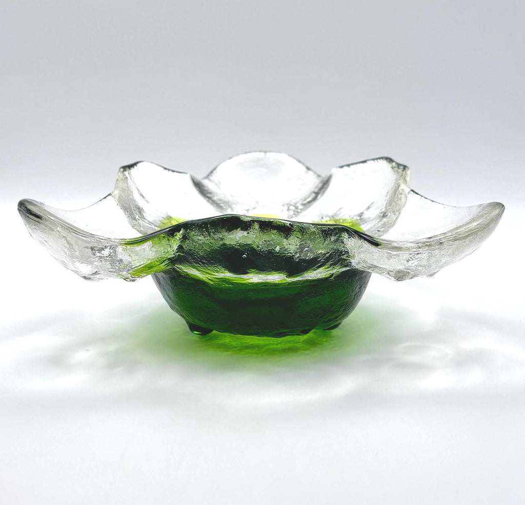 Vintage KIVI Art Glass Bowl – Pertti Santalahti Humppila, Finnish Design