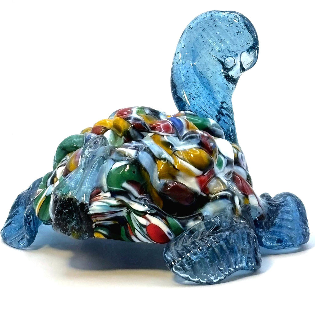 Murano, Millefiori, Glass Turtle Figurine | Italian Art Glass