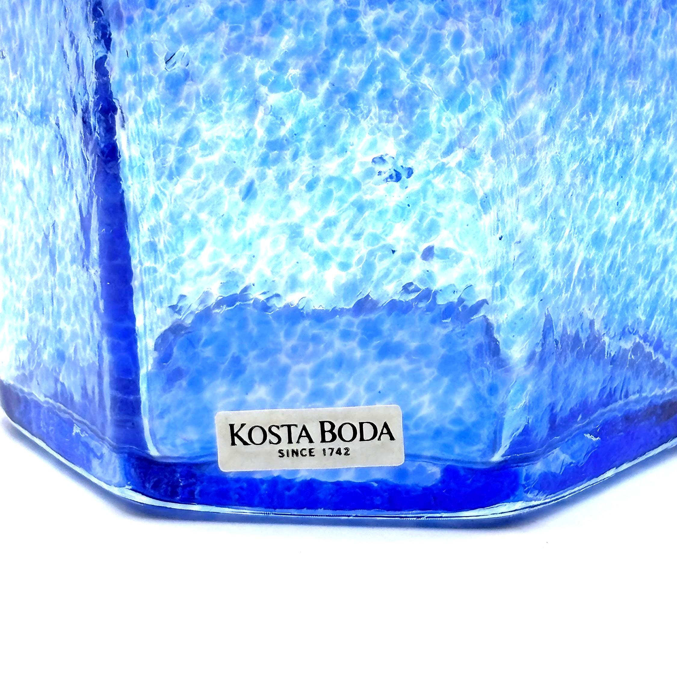 Kosta Boda, Bertil Vallien, Large Glass Bud Vase, Blue Purple | Swedish Decor