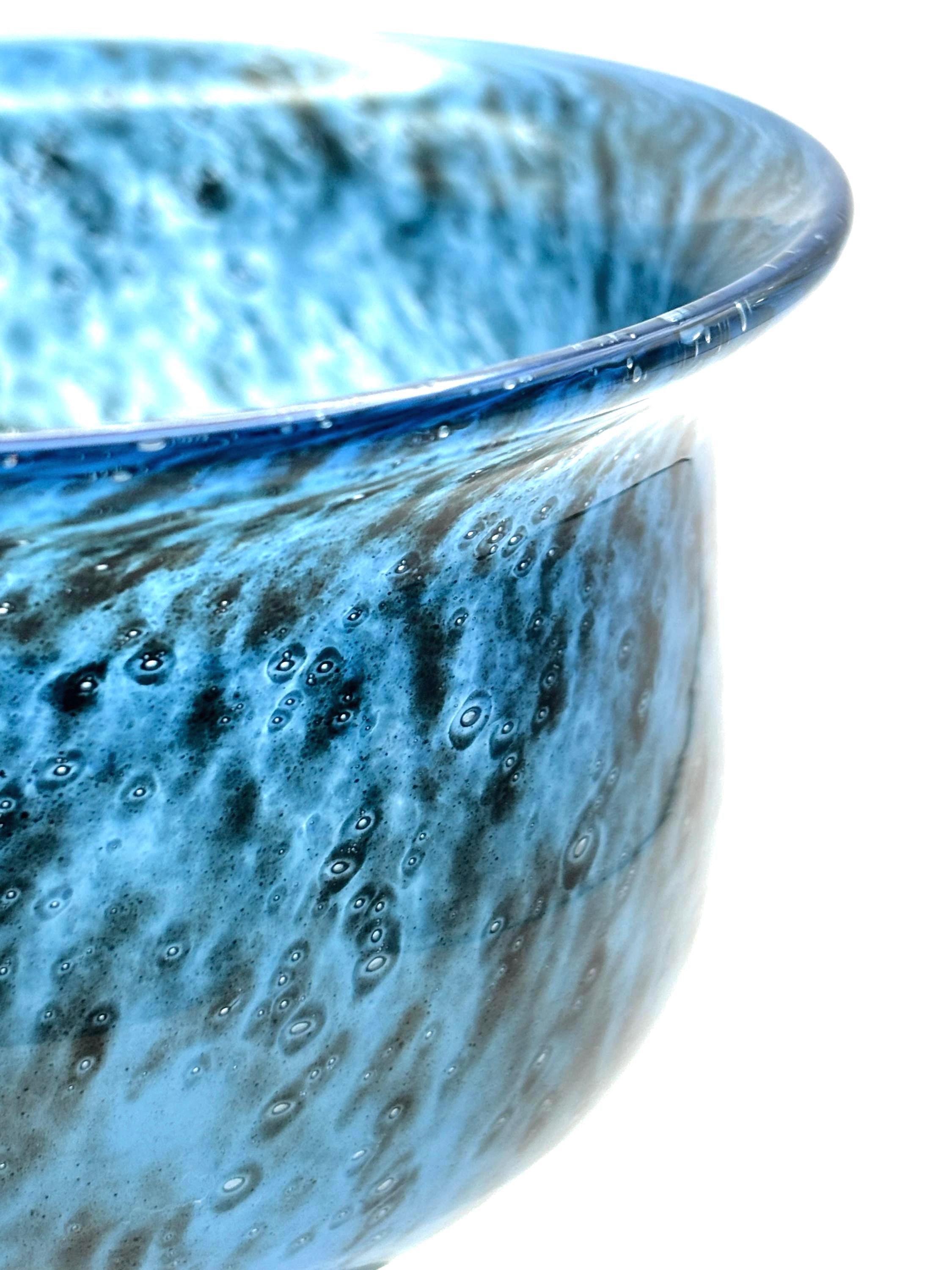 Vintage Kosta Boda, Bertil Vallien, Cobalt Blue Art Glass Bowl | Swedish Scandinavian Decor