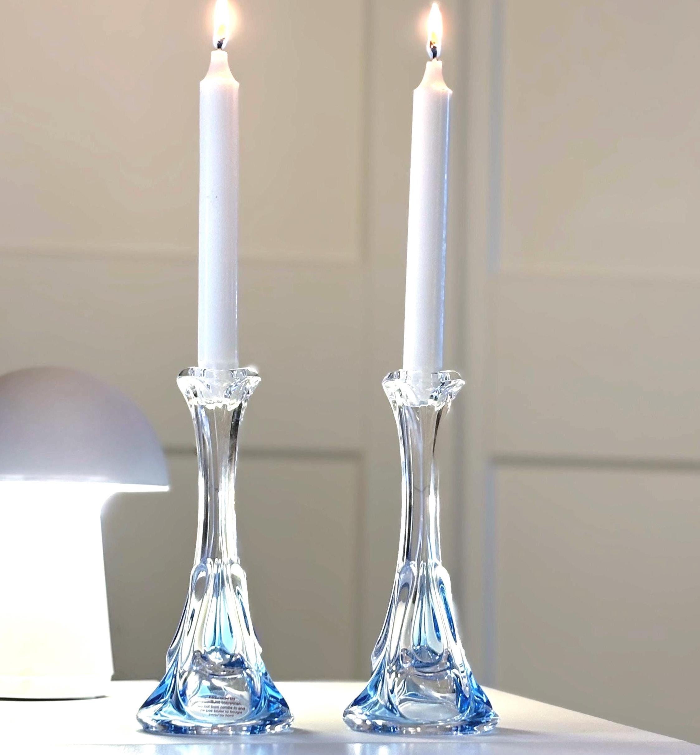 Walther Nachtmann Crystal Candle holders, mid century modern European style -1970s-