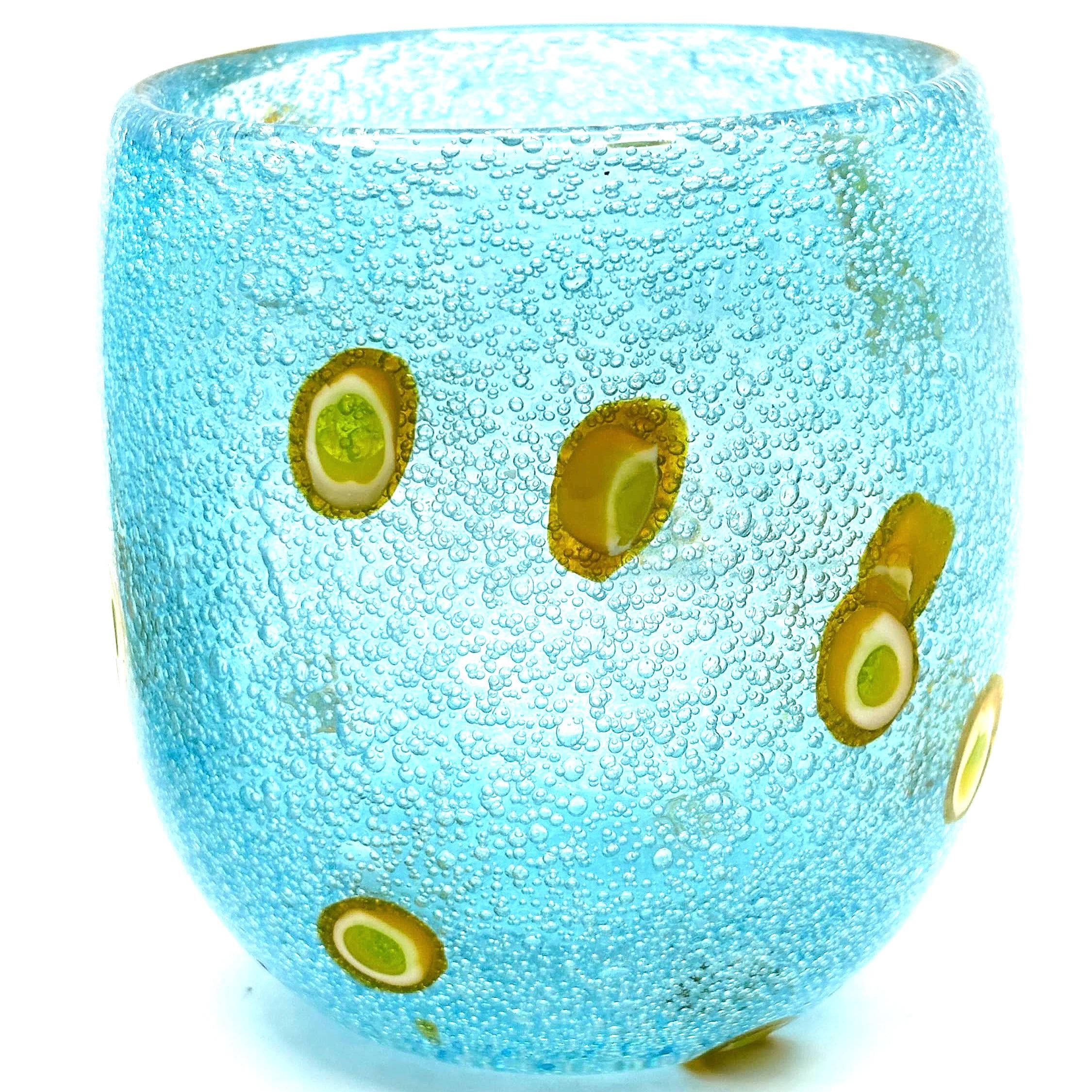 Henriques Turquoise Art Glass Tumblers | Mouth-Blown Scandinavian Bubbles