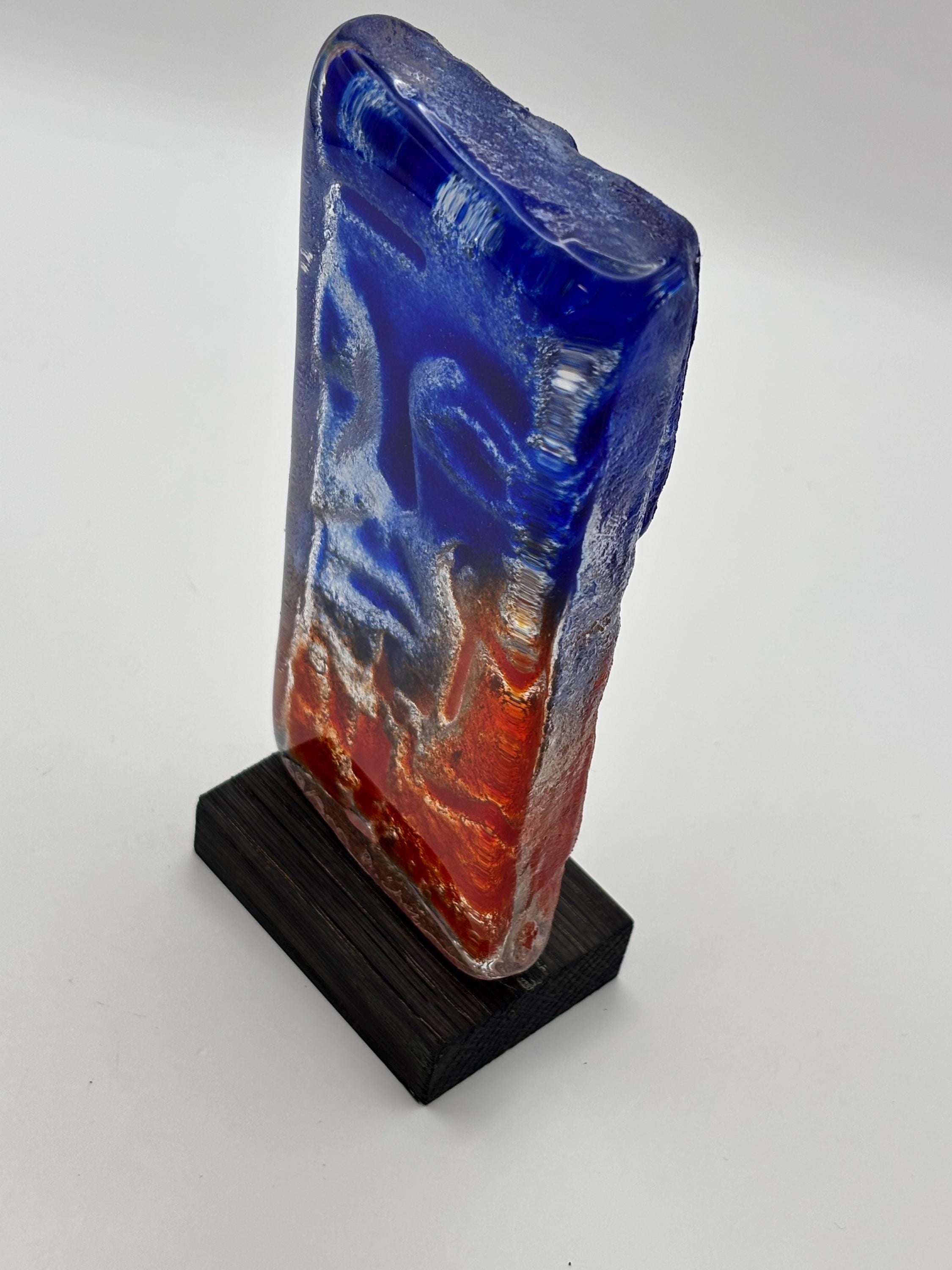 Björn Ekegren, Rare Signed Glass Face skulpture | Mid Century Modern Scandinavian