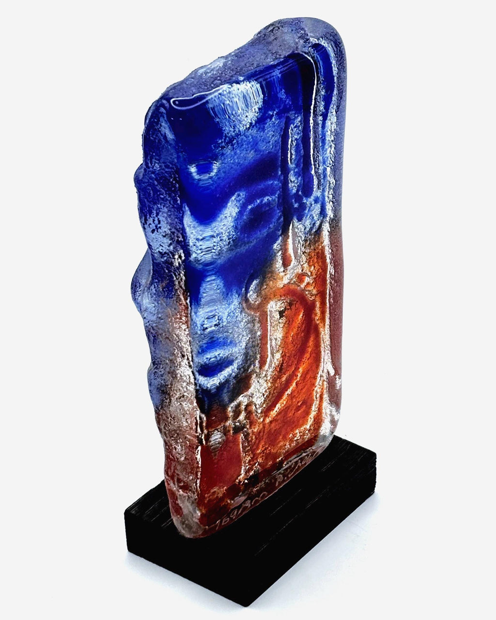 Björn Ekegren, Signed Glass Face skulpture | Mid Century Modern Scandinavian