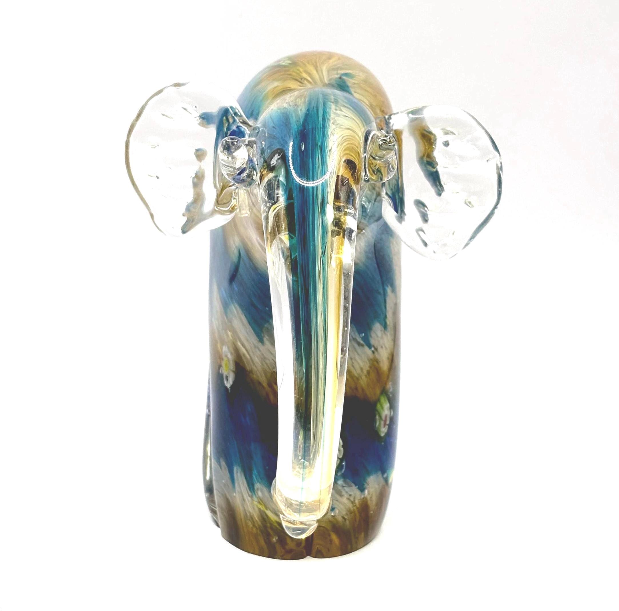 Vintage Murano Millefiori Elephant, Italian Art Glass Figurine