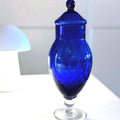 Vintage Empoli, Italian Crystal Bowl With Lid | Italy Tuscany, 28 cm