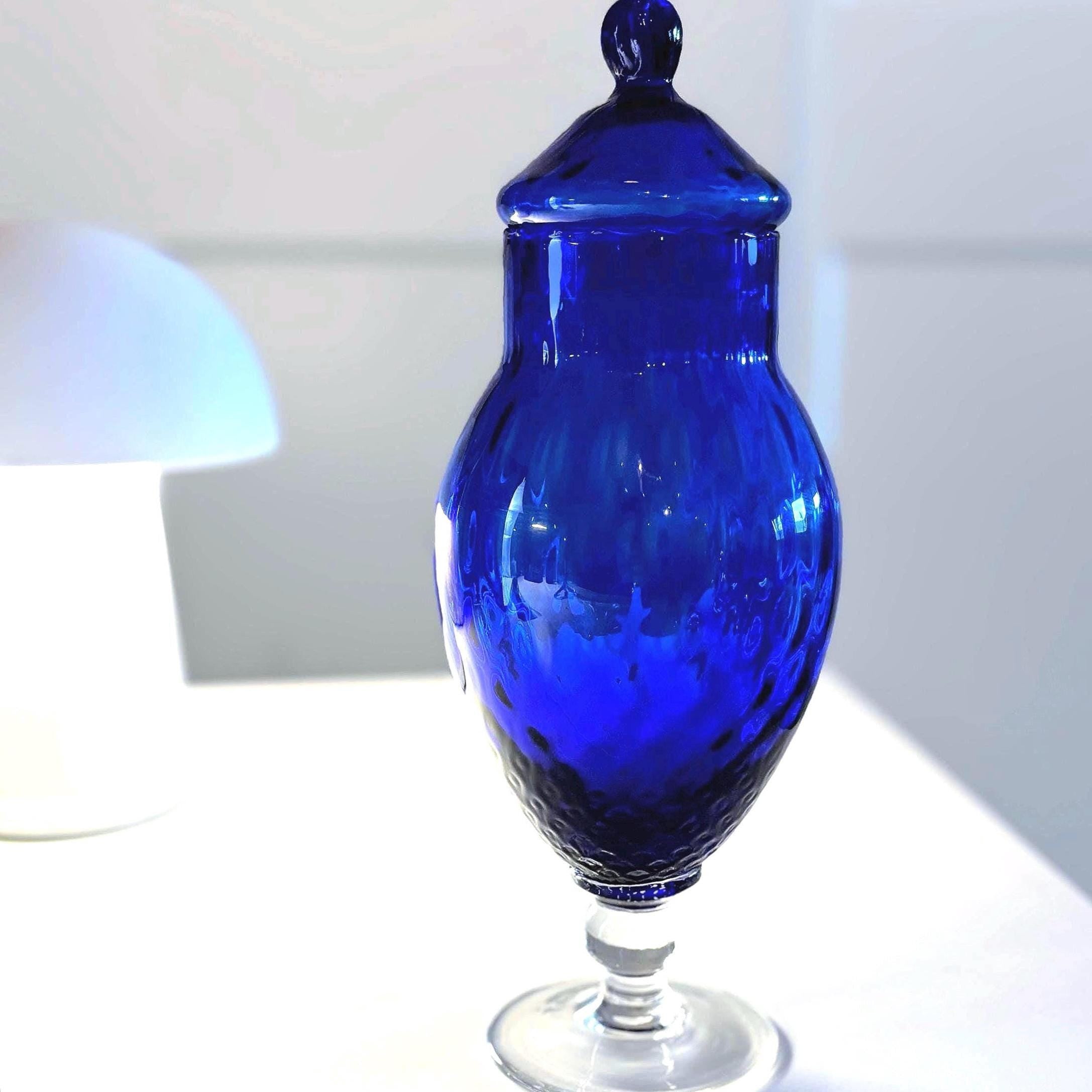 Vintage Empoli, Italian Crystal Bowl With Lid | Italy Tuscany, 28 cm