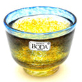 Kosta Boda, Artist Collection, Miniature Glass Bowl, Yellow/Blue | Swedish Glass Art Decor
