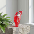 Vintage Magnor Frosted Glass Face Sculpture, Norwegian Art Glass