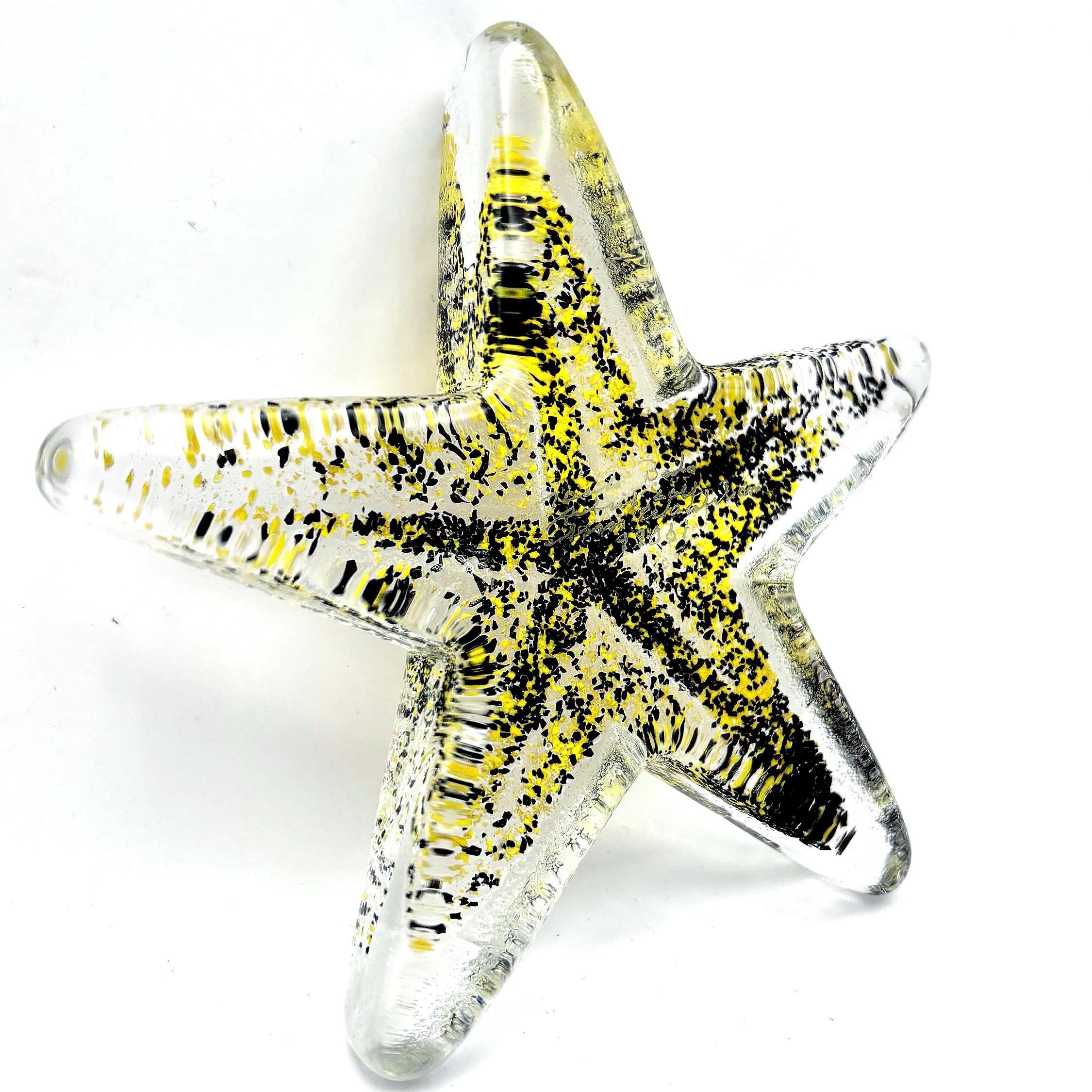 Vintage Kosta Boda, Bertil Vallien, Starfish Paperweight Sculpture | Swedish Art Glass Decor