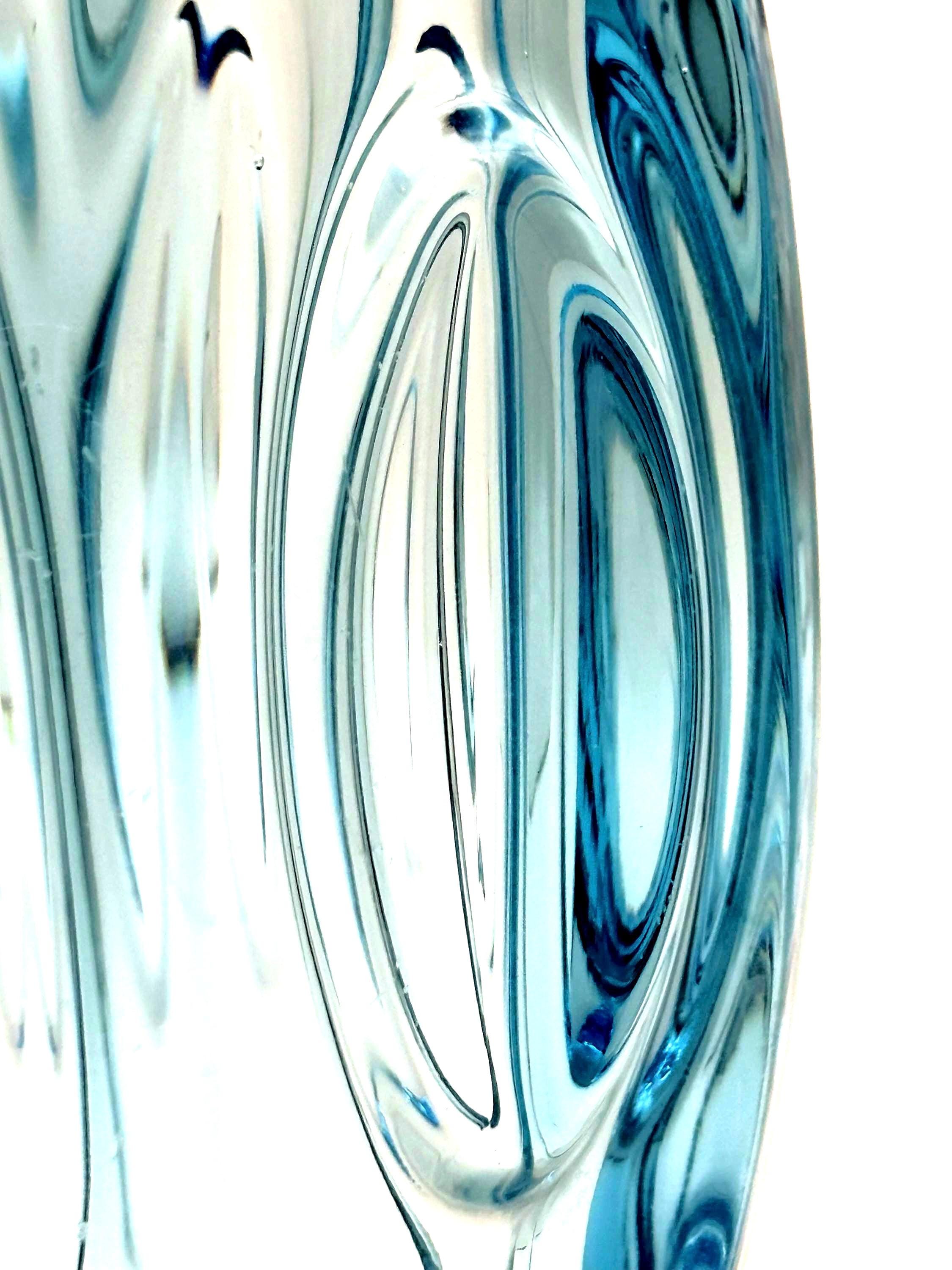 Vintage Sklo Union Bud Vase | Rudolf Schrötter Blue Czech Art Glass