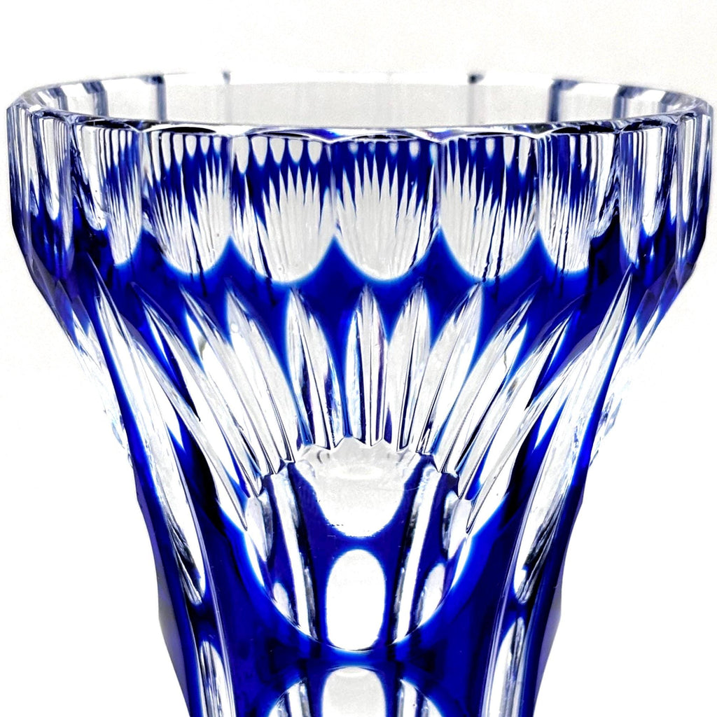 Bohemian, Cobalt Blue Crystal Bud Vase | European Hand Cut Crystal