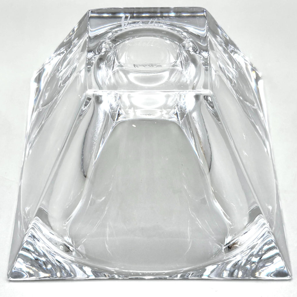 Violetta, Hand Cut Lead Crystal Bowl, Original Sticker Square Design | Polish Glass Art