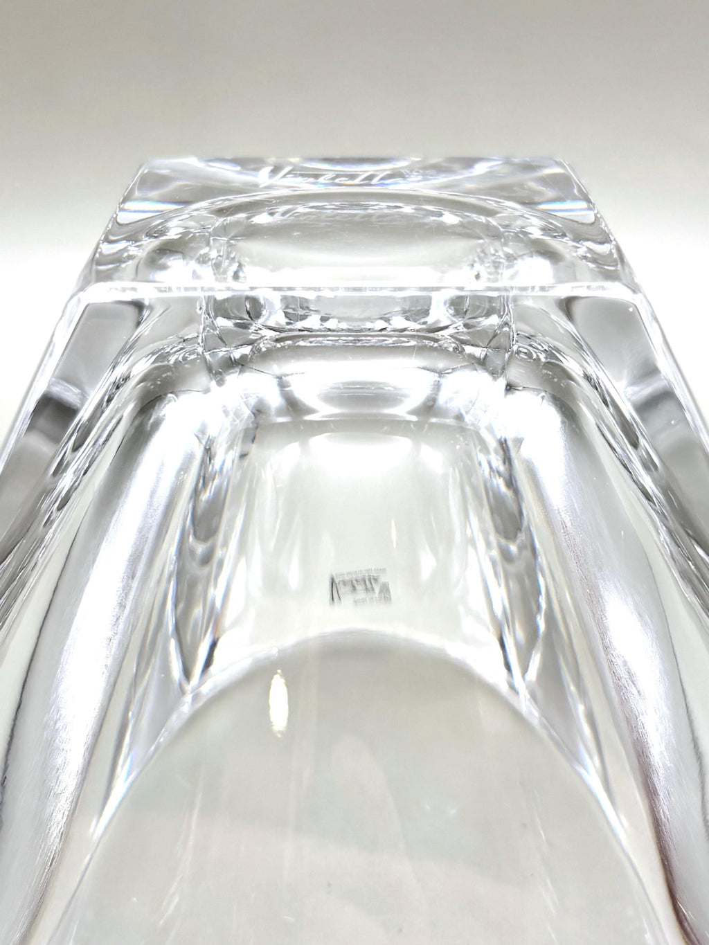 Violetta, Hand Cut Lead Crystal Bowl, Original Sticker Square Design | Polish Glass Art