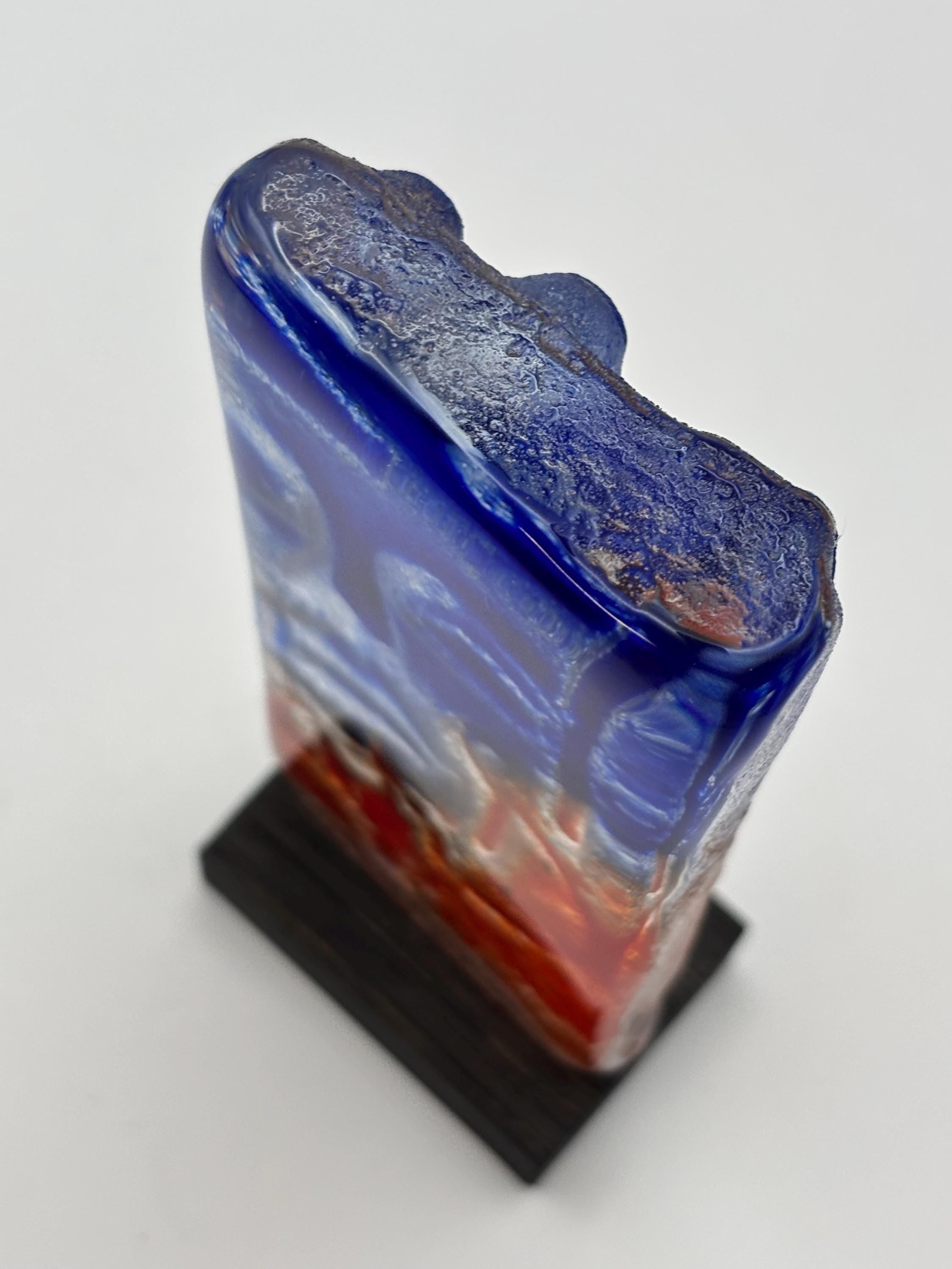Björn Ekegren, Rare Signed Glass Face skulpture | Mid Century Modern Scandinavian