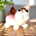 Vintage Murano Glass Dog Figurine | Italian Art Glass Sculpture