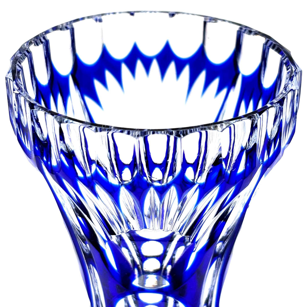 Bohemian, Cobalt Blue Crystal Bud Vase | European Hand Cut Crystal