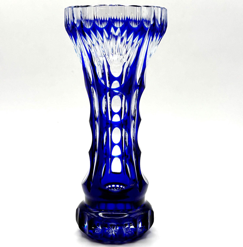 Bohemian, Cobalt Blue Crystal Bud Vase | European Hand Cut Crystal