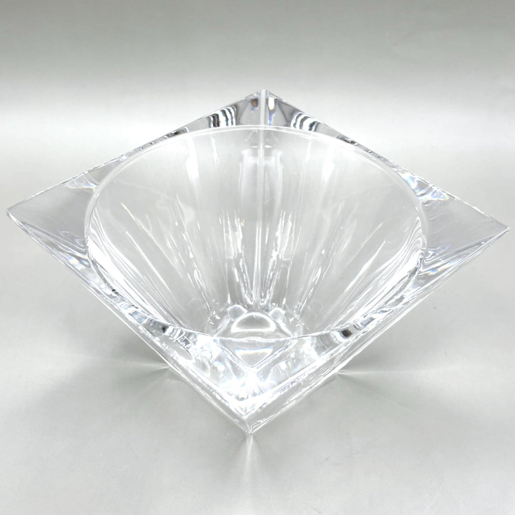 Violetta, Hand Cut Lead Crystal Bowl, Original Sticker Square Design | Polish Glass Art