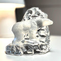 Kosta Boda SEA Glasbruk Crystal Polar Bear Figurine | Swedish Mid-Century Modern Iceberg Decor