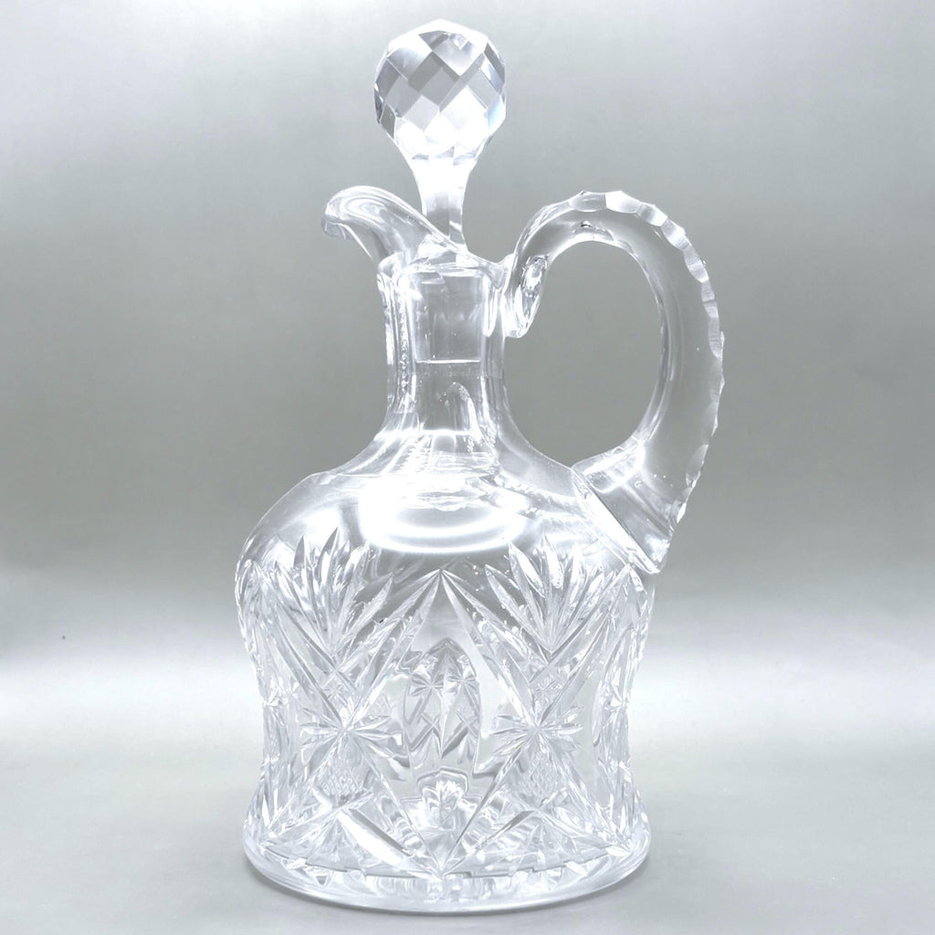 Bohemian Crystal Decanter/Carafe with Stopper | Hand Cut Czecht Crystal