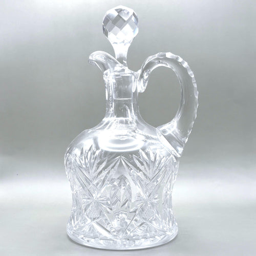 Bohemian Crystal Decanter/Carafe with Stopper | Hand Cut Czecht Crystal