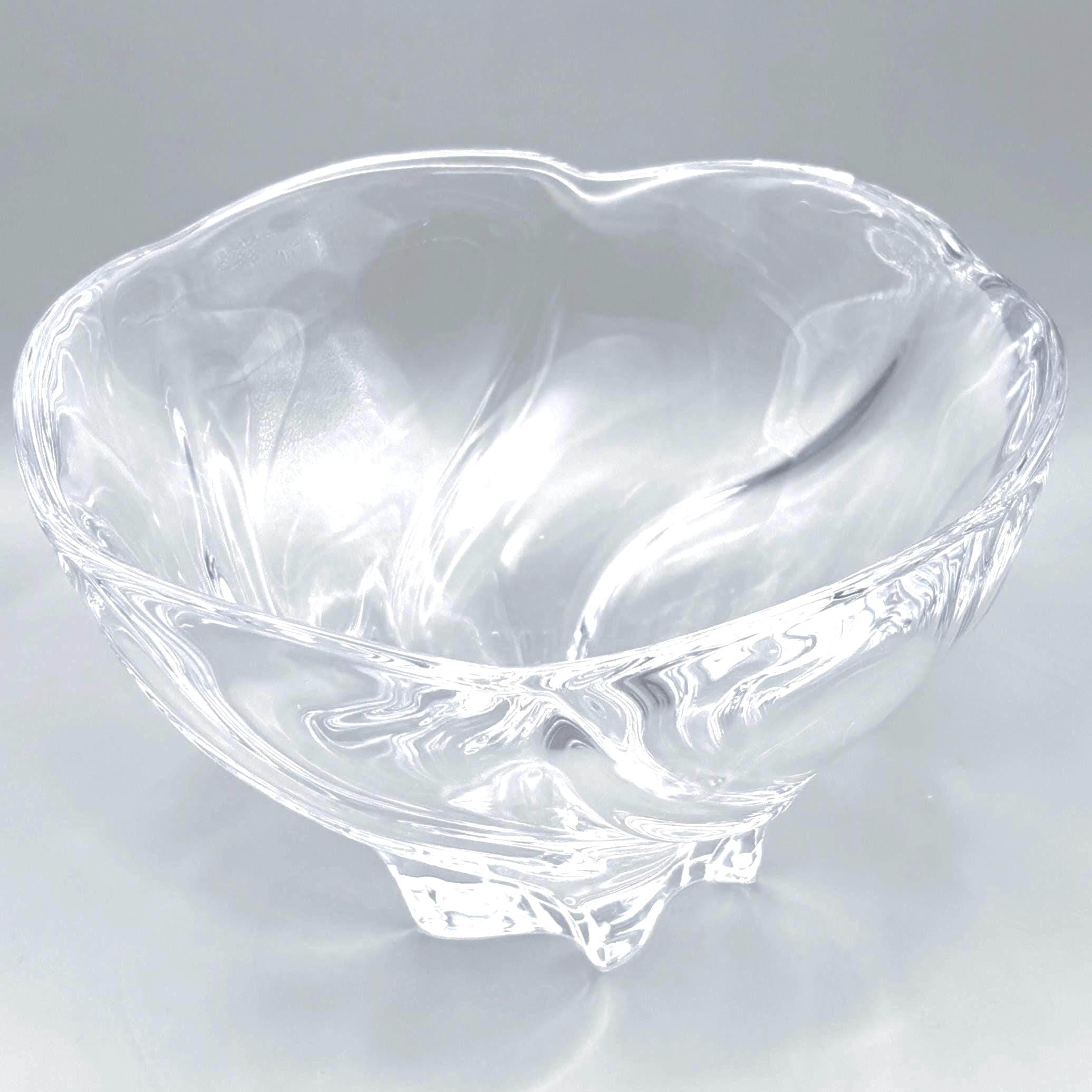 Royal Copenhagen, Large Exclusive Crystal Art Glass Bowl | Danish Modern Centerpiece