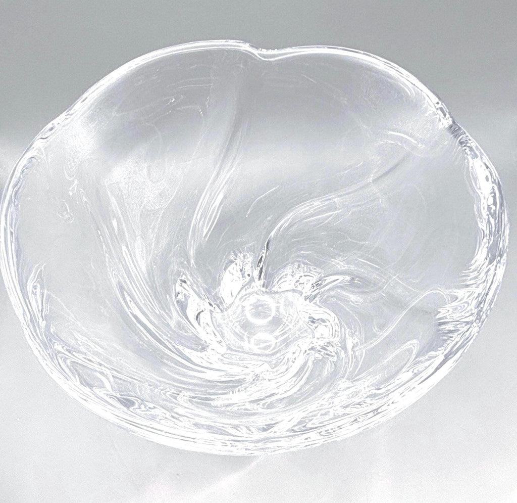 Royal Copenhagen, Large Exclusive Crystal Art Glass Bowl | Danish Modern Centerpiece