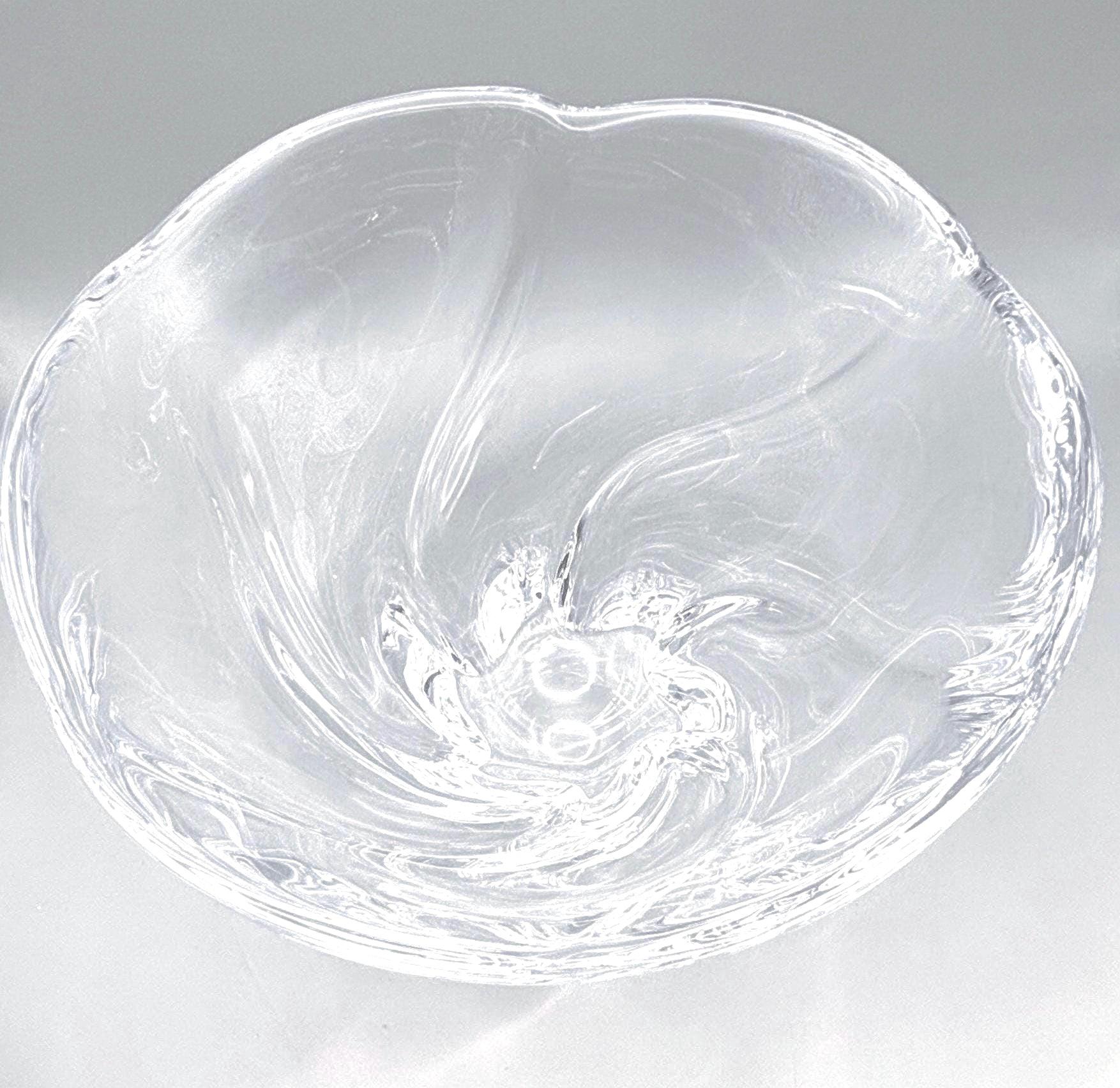 Royal Copenhagen, Large Exclusive Crystal Art Glass Bowl | Danish Modern Centerpiece