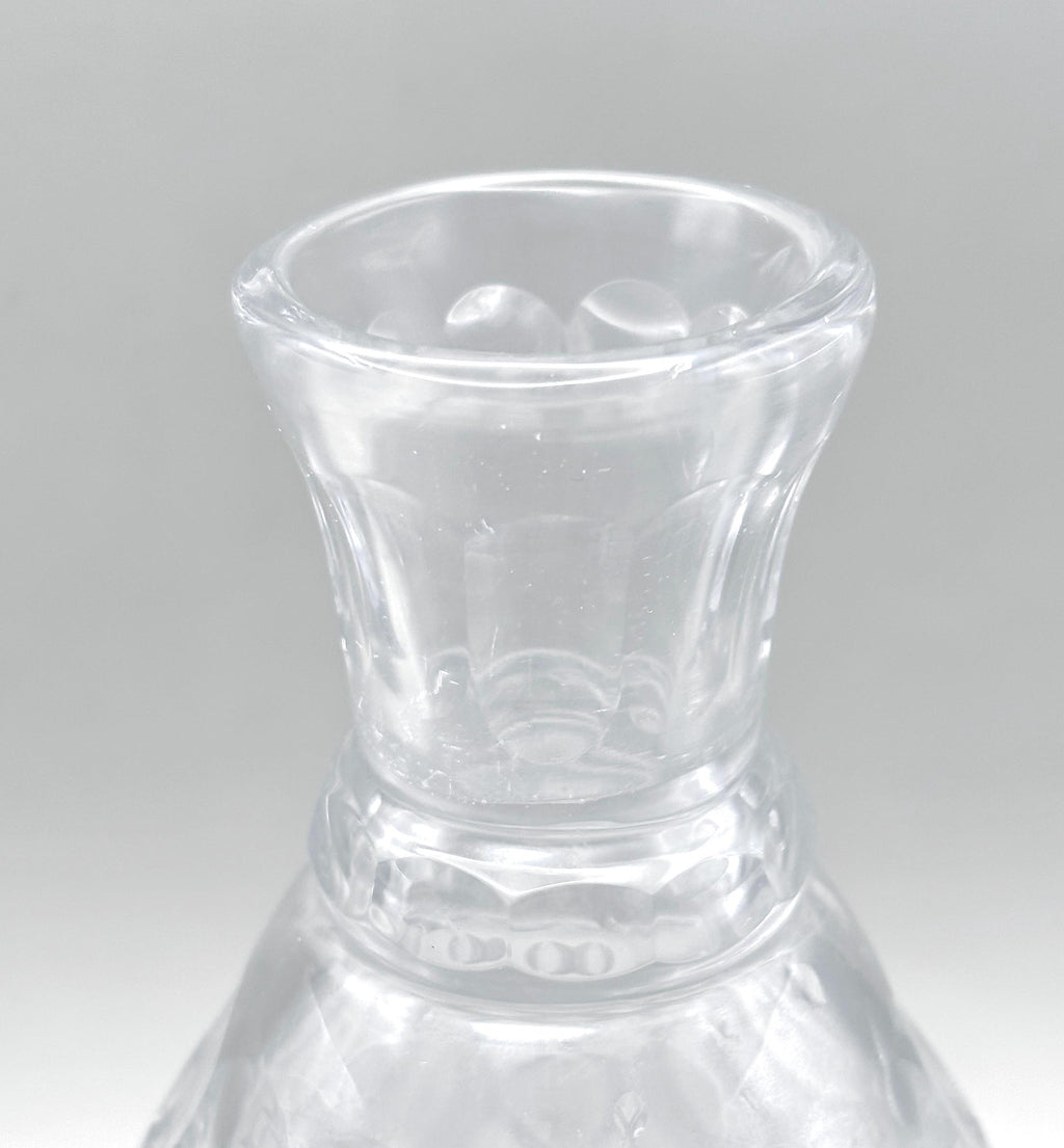 Bohemian Cut Crystal Decanter | Tall Glass Decanter with Stopper, 30 cm