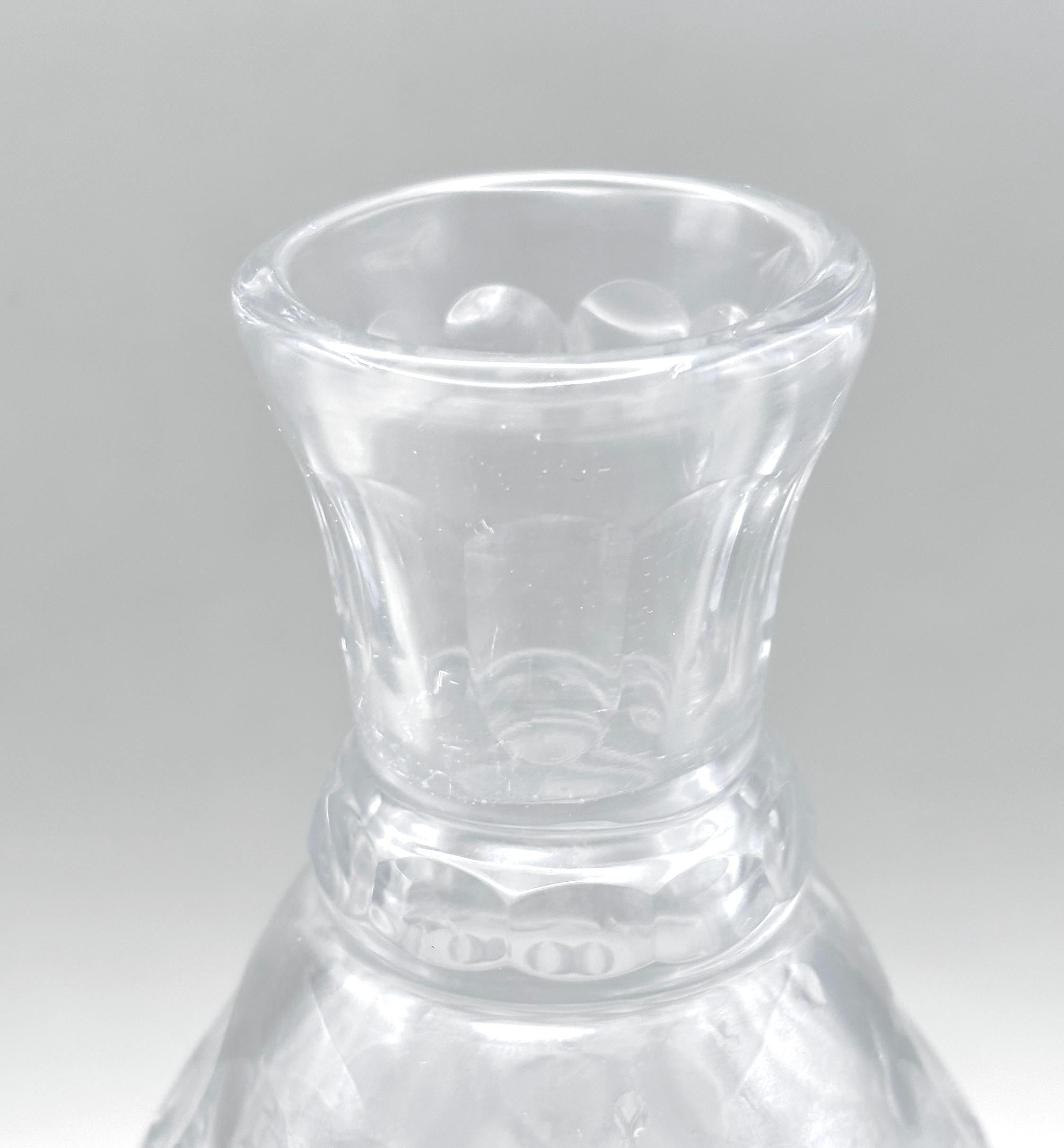 Bohemian Cut Crystal Decanter | Tall Glass Decanter with Stopper, 30 cm
