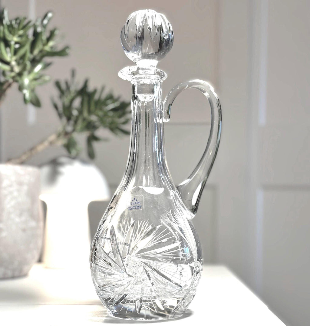 IRENA, Vintage Bohemian, Cut Lead Crystal Decanter with Starburst Pattern, 34 cm