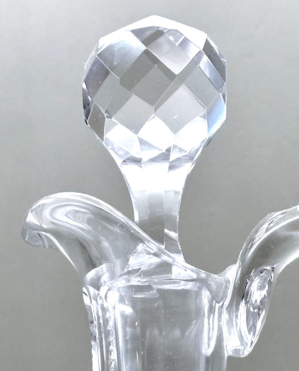 Bohemian Crystal Decanter/Carafe with Stopper | Hand Cut Czecht Crystal