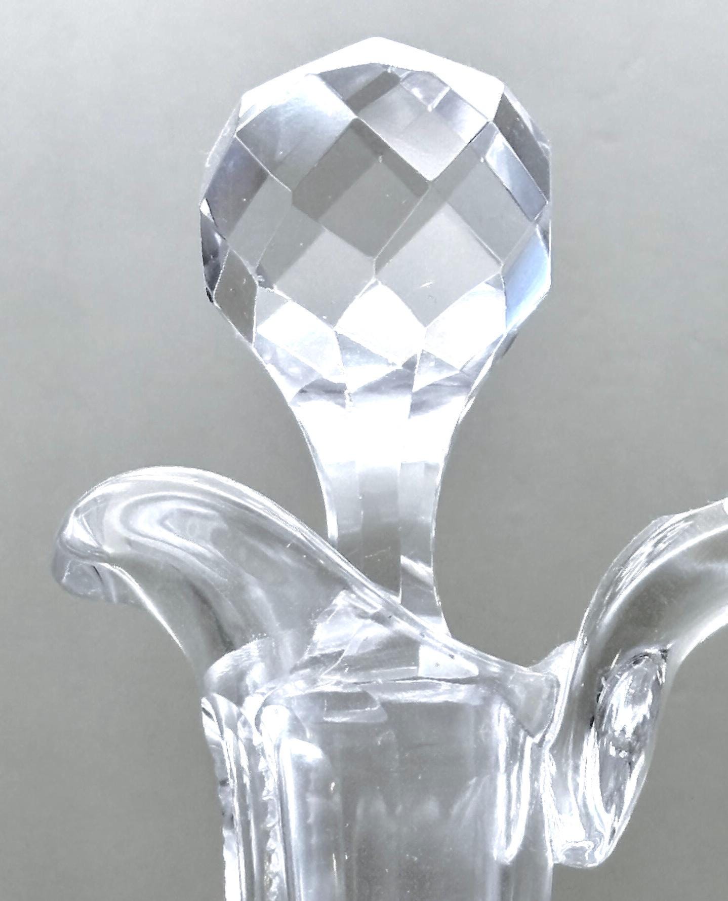 Bohemian Crystal Decanter/Carafe with Stopper | Hand Cut Czecht Crystal