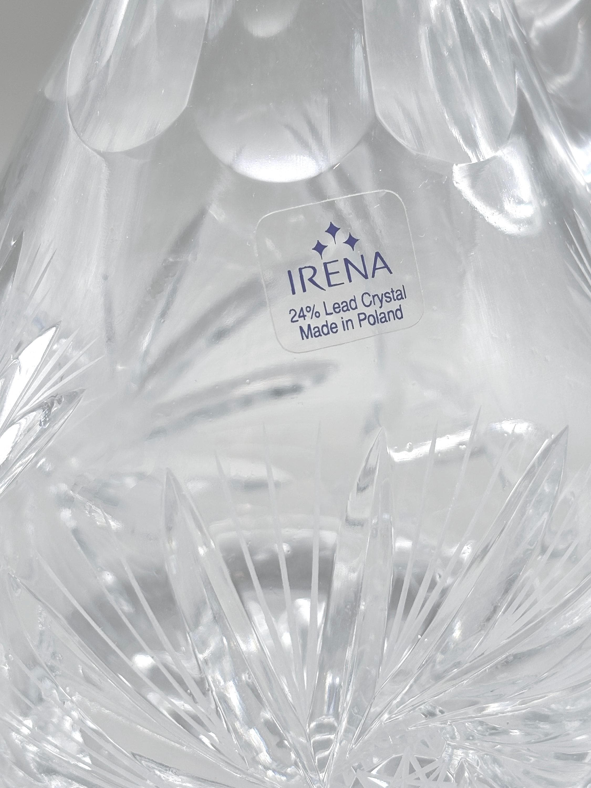 IRENA, Vintage Bohemian, Cut Lead Crystal Decanter with Starburst Pattern, 34 cm