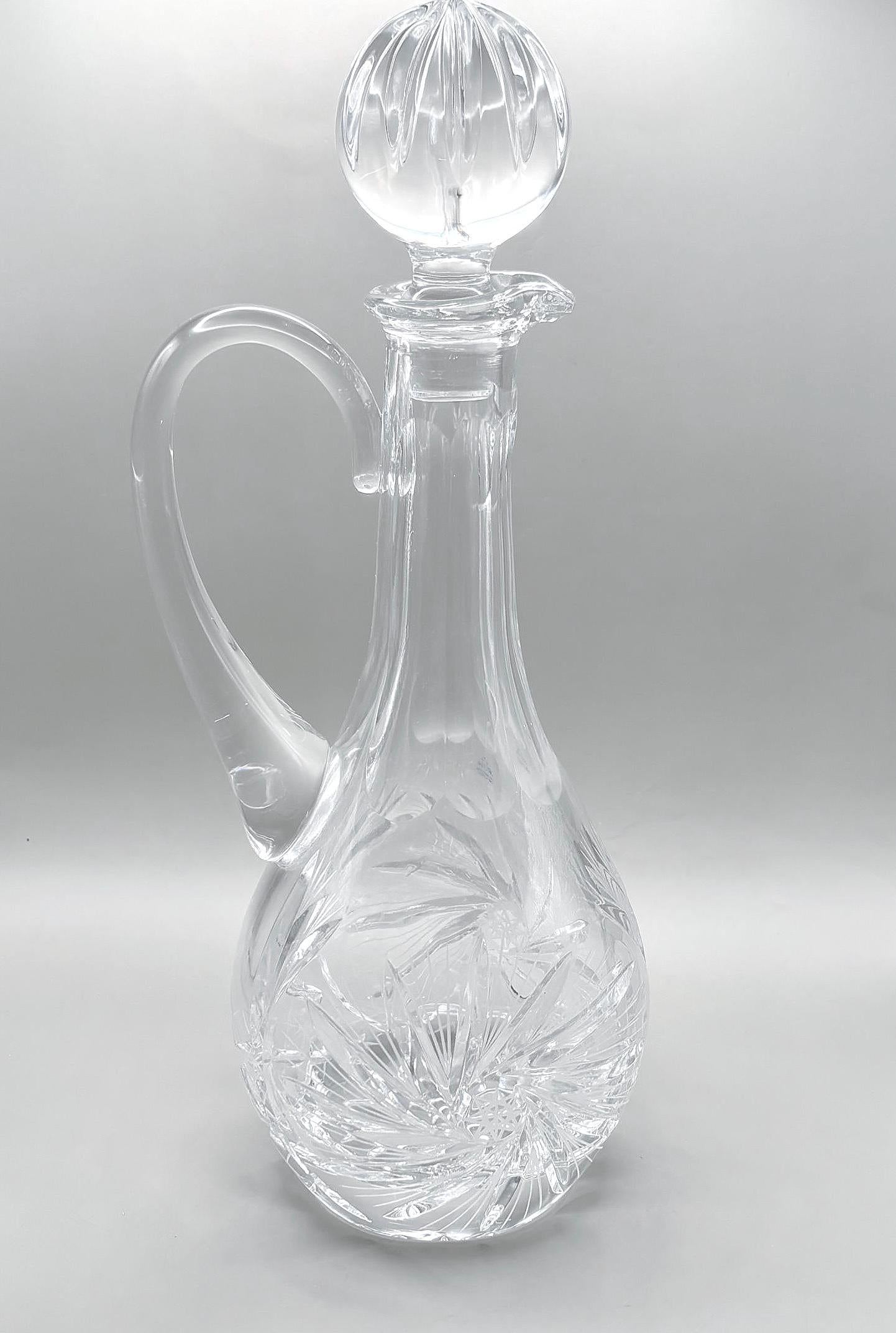 IRENA, Vintage Bohemian, Cut Lead Crystal Decanter with Starburst Pattern, 34 cm