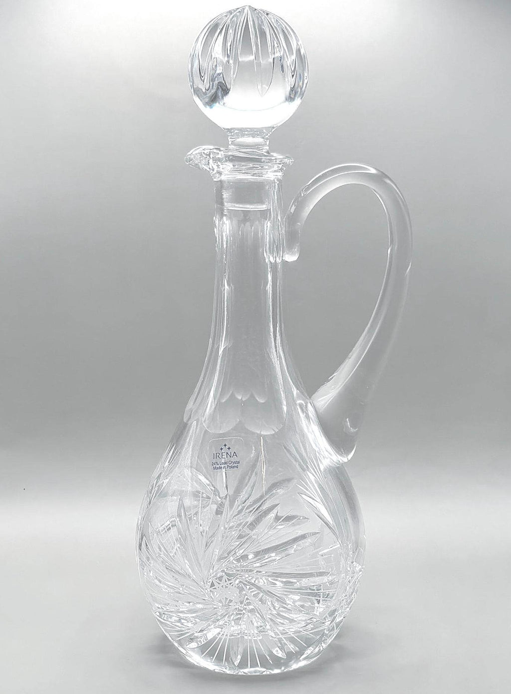 IRENA, Vintage Bohemian, Cut Lead Crystal Decanter with Starburst Pattern, 34 cm