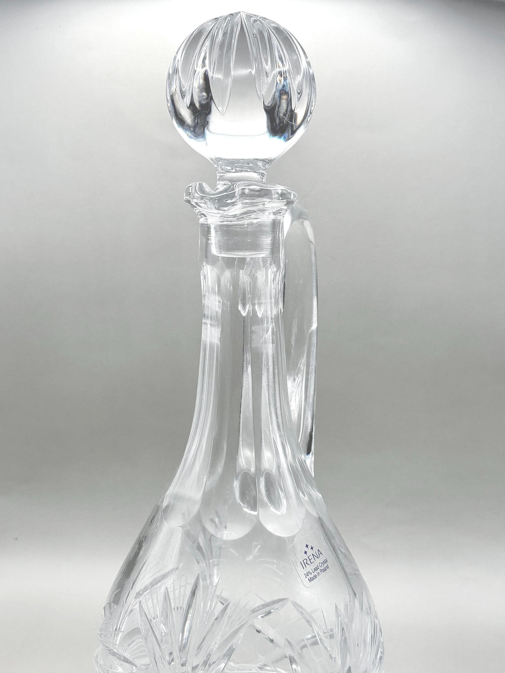 IRENA, Vintage Bohemian, Cut Lead Crystal Decanter with Starburst Pattern, 34 cm