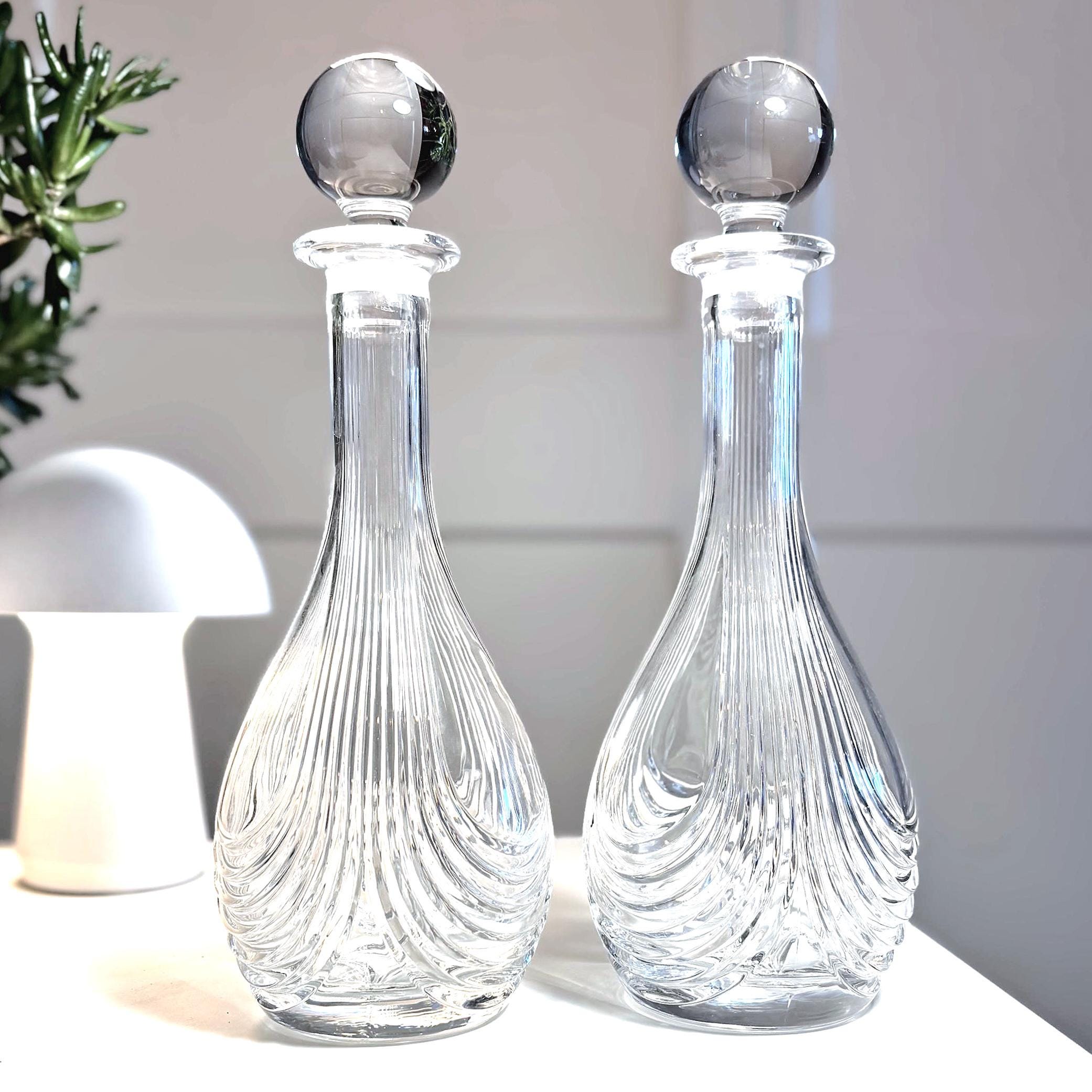 Primavera di Cristallo, Hand Cut Lead Crystal Decanters | Italian Crystal Glass, 34 cm