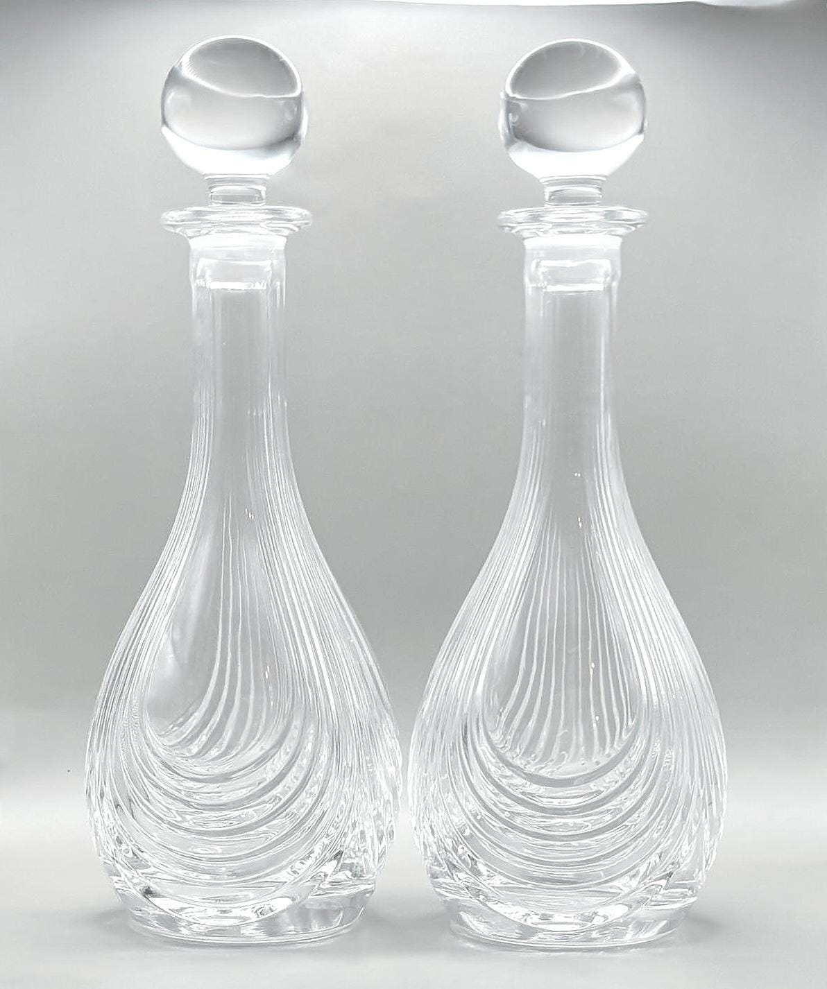 Primavera di Cristallo, Hand Cut Lead Crystal Decanters | Italian Crystal Glass, 34 cm