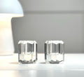 Nordic Décor, Crystal Candle holders | Mid Century Modern