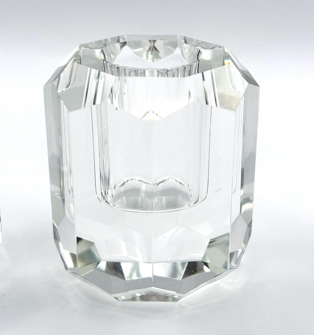 Nordic Décor, Crystal Candle holders | Mid Century Modern