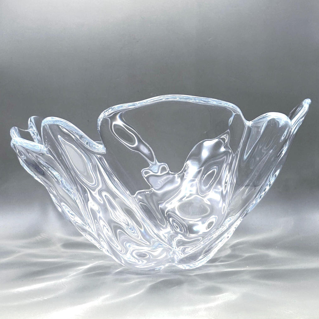 Royal Copenhagen, Heavy Crystal Centerpiece Bowl | Exclusive Large Sculptural Danish Design