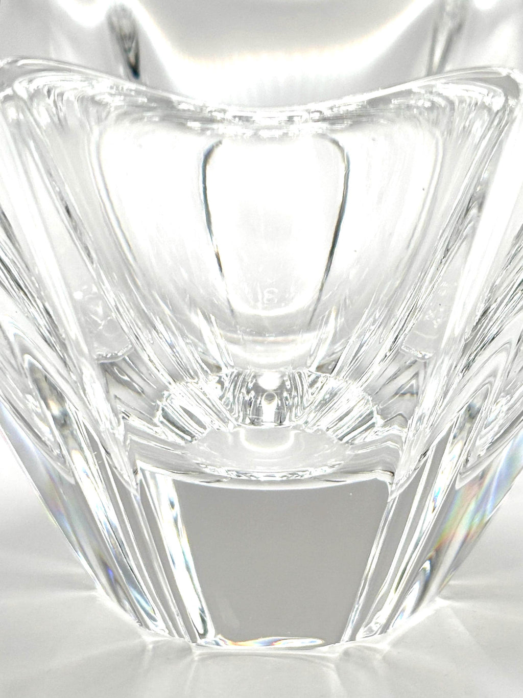 Orrefors Orion Crystal Bowl by Lars Hellsten | Signed Swedish Scandinavian Art Glass 1987