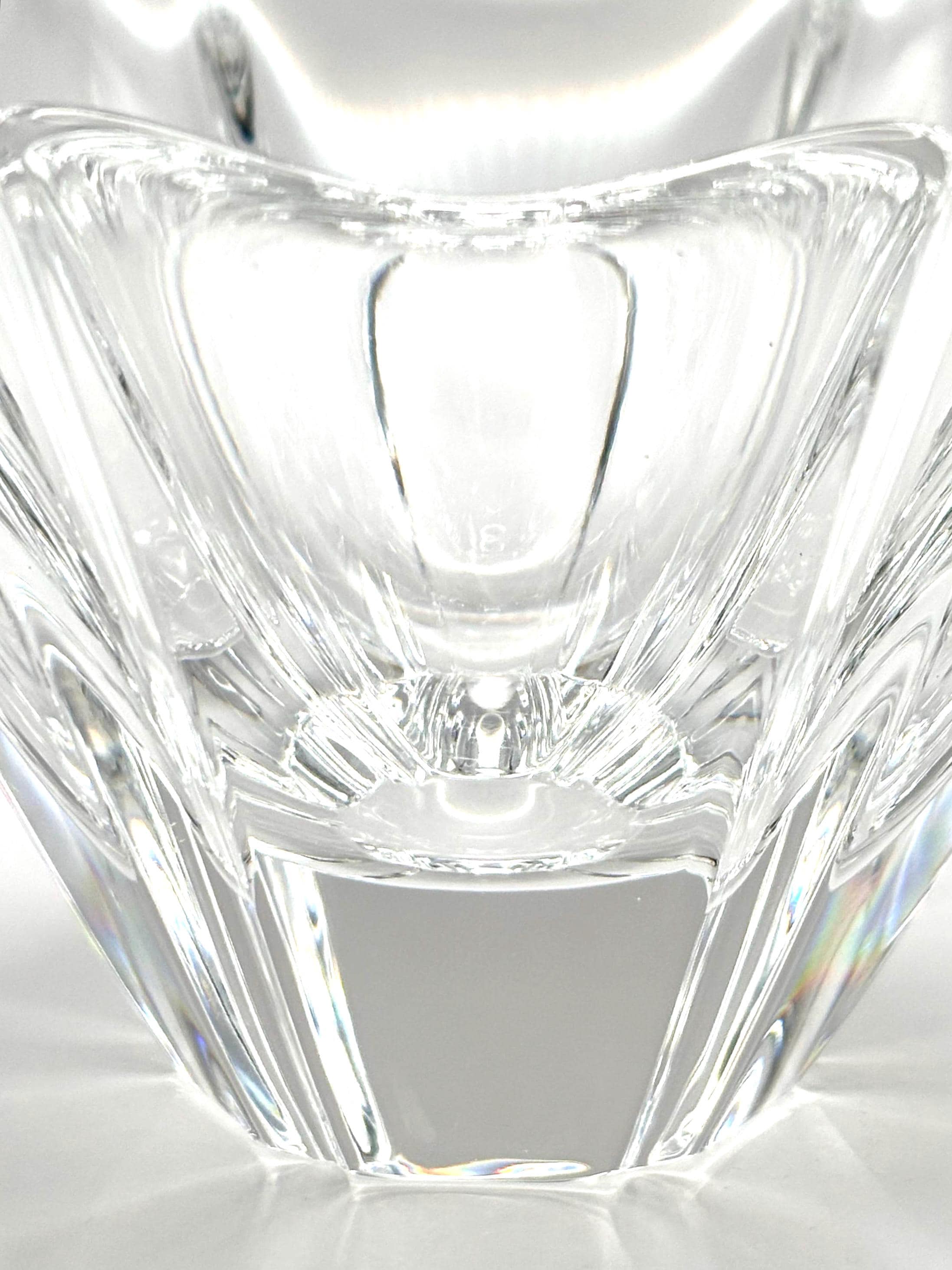 Orrefors Orion Crystal Bowl by Lars Hellsten | Signed Swedish Scandinavian Art Glass 1987