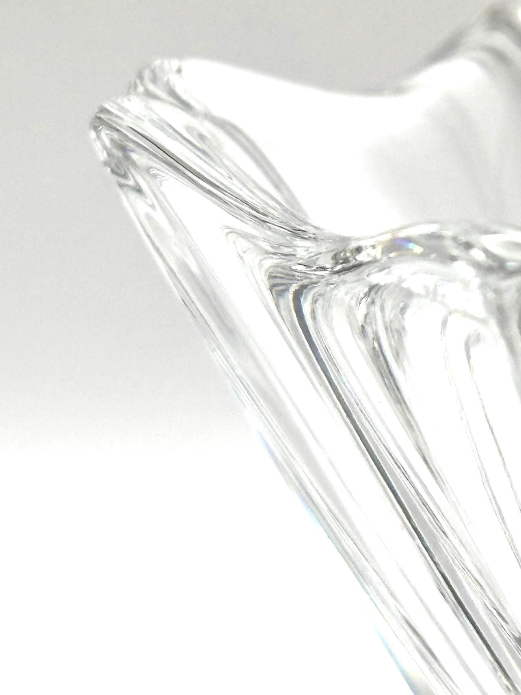 Orrefors Orion Crystal Bowl by Lars Hellsten | Signed Swedish Scandinavian Art Glass 1987