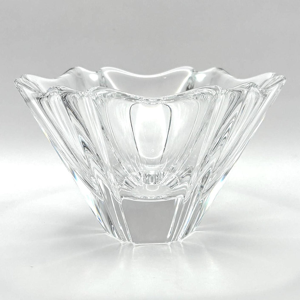 Orrefors Orion Crystal Bowl by Lars Hellsten | Signed Swedish Scandinavian Art Glass 1987