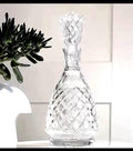 Bohemian Cut Crystal Decanter | Tall Glass Decanter with Stopper, 30 cm